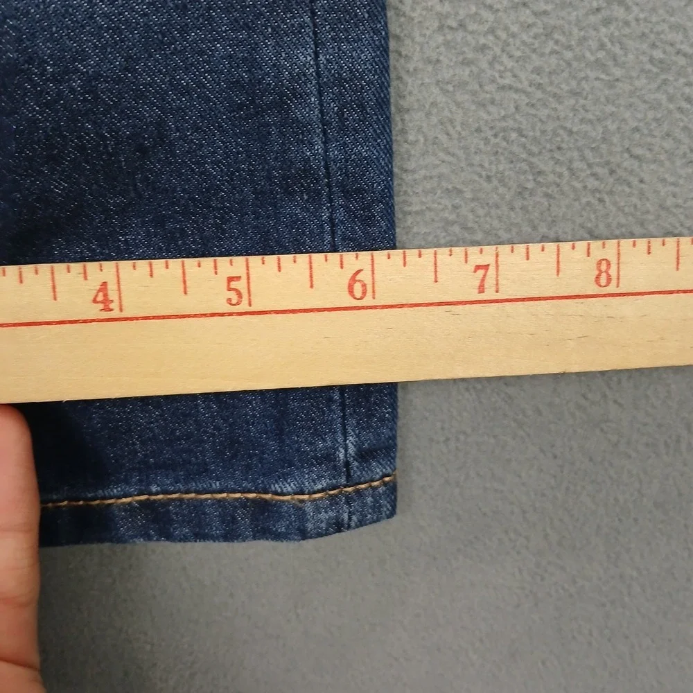 Old Navy‎ Skinny Jeans Girls 8 Blue Denim Cotton Whiskers Detail Mid Rise Casual